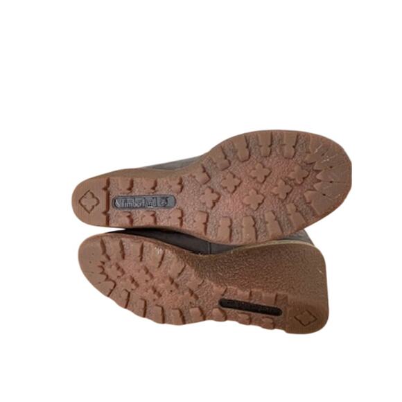 Timberland Wedge Bootie Nubuck Leather Gray Ankle Boots - Picture 7 of 11